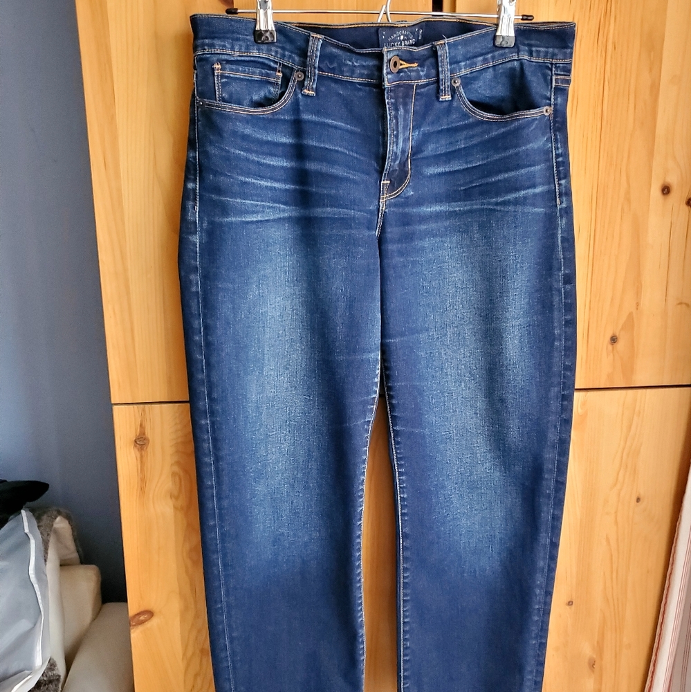Lucky Brand Women's Mollie Crop Straight Leg Jeans size 30 Or 10